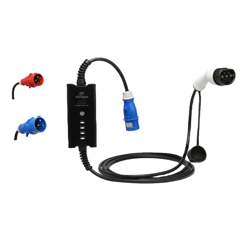 Portable Ev Charger 32A Type 2 Cee Plug - Cargador de Coche Eléctrico Ajustable de