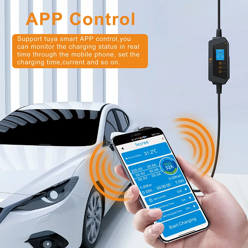 Cargador Portátil para Vehícul - Portable Ev Charger reseña y precio